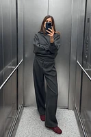 STRAIGHT LEG FLEECE PANTS
