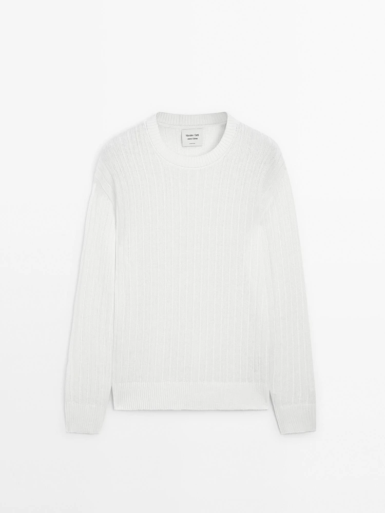 Pull en maille côtelée lin - Limited Edition