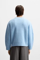 TEXTURED WOOL SWEATER