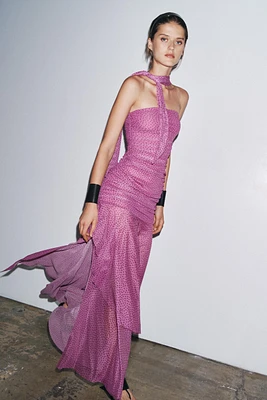 ROBE FOULARD À POIS