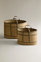 SEAGRASS BASKET WITH HANDLES