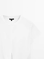 100% cotton T-shirt with tie detail