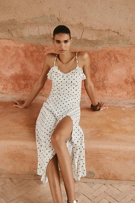 POLKA DOT MIDI DRESS