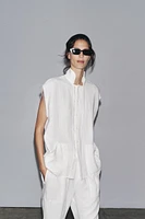 DOUBLE BUTTON LINEN PANTS