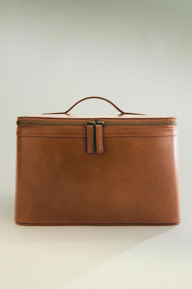 TROUSSE DE TOILETTE CUIR GRAND FORMAT