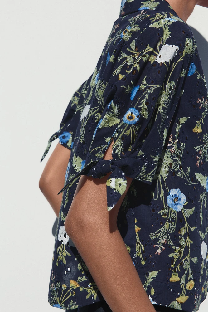 CHEMISE IMPRIMÉE BRODÉE PERFORÉE