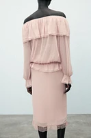CHEMISE BAVOIR AVEC ÉPAULES DÉNUDÉES