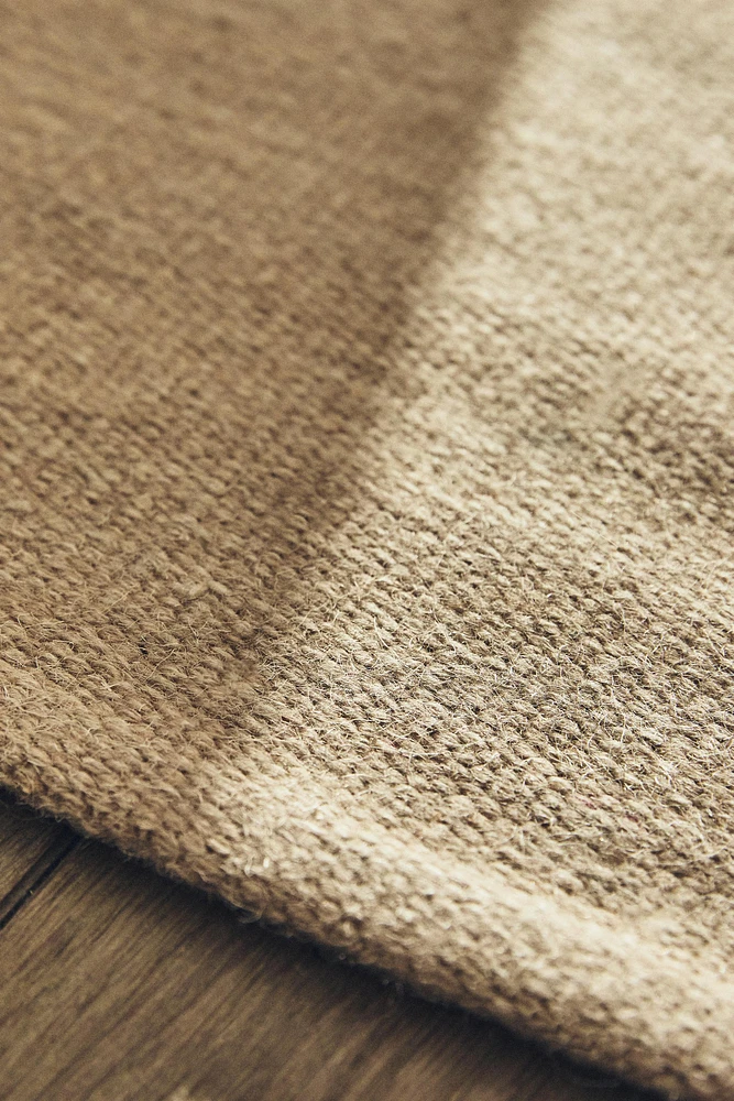 WOOL AND COTTON RUNNER RUG