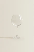 WAVY-EFFECT BOHEMIA CRYSTAL WINE GLASS