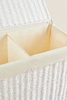 LAUNDRY BASKET WITH TWO COMPARTMENTS