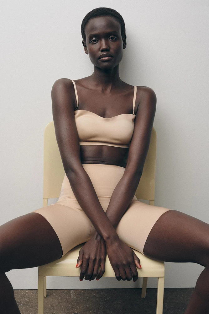 STRAPPY BANDEAU BRA WITH POLYAMIDE