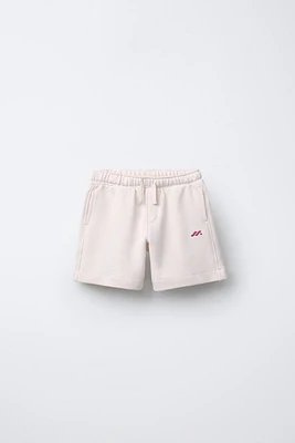 EMBROIDERED LOGO PLUSH SHORTS