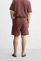 STRIPED JACQUARD SHORTS