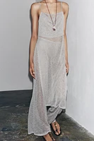 CUT OUT KNIT LONG TOP