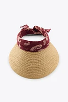 VISIÈRE TRESSÉE FOULARD IMPRIMÉ