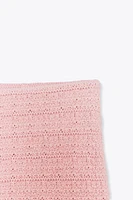 JUPE EN MAILLE MATIÈRES VARIÉES