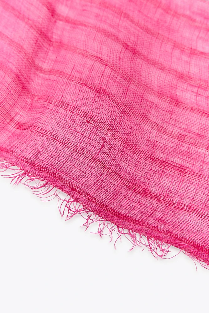 FOULARD RAYÉ EN LIN 100 %