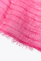FOULARD RAYÉ EN LIN 100 %