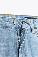 ZW COLLECTION MID-RISE RIPPED STRAIGHT JEANS