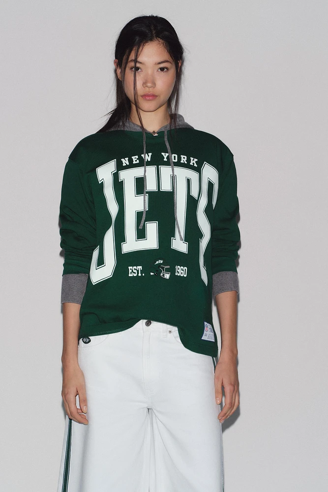 T-SHIRT MOLLETON NFL JETS