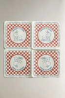 LOT SERVIETTES DE TABLE PAPIER ENFANT PIZZA PEANUTS™ (LOT DE 20)