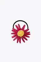 RAFFIA FLOWER SCRUNCHIE