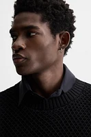 STRUCTURED OPENWORK SWEATER