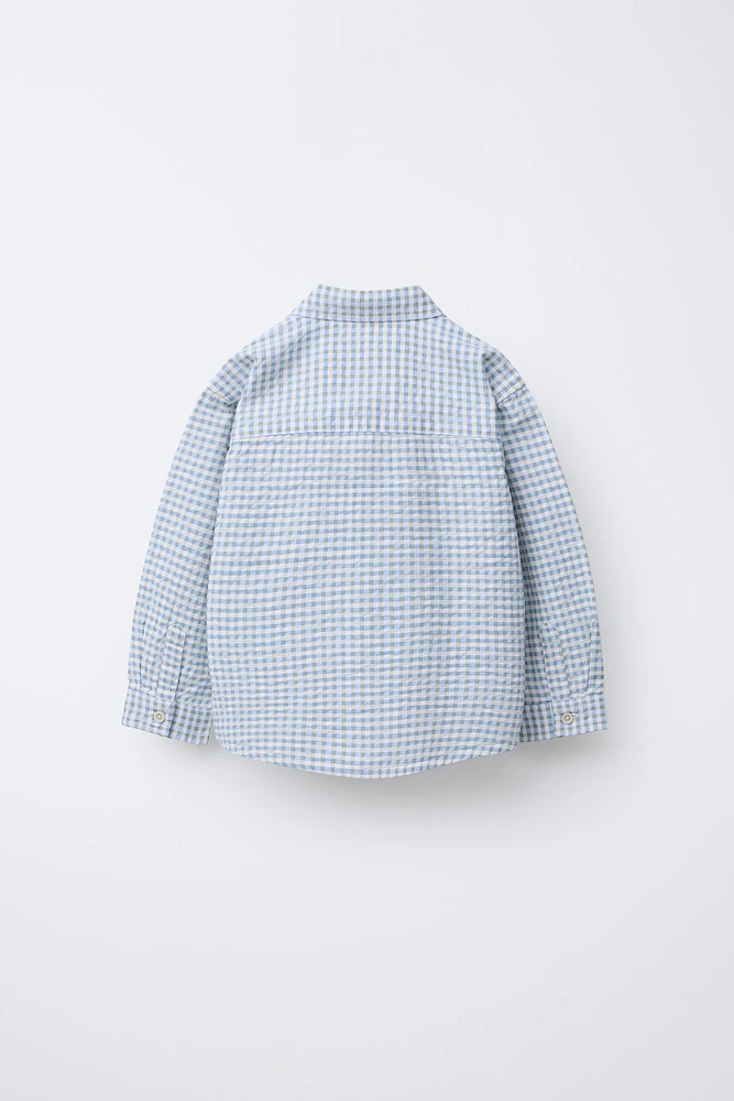 CHEMISE À CARREAUX VICHY BRODÉE