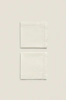 HEMSTITCHED COTTON NAPKINS (PACK OF 2)