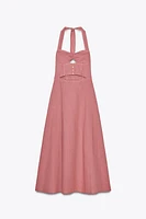 ROBE MIDI HALTER EN RAMIE
