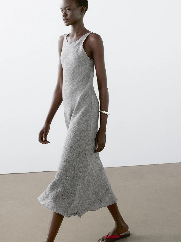 Robe midi 100 % lin