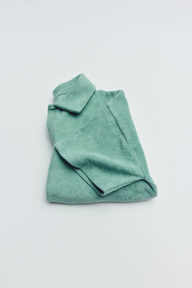 LABEL TERRY CLOTH POLO AND SHORTS SET