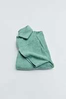 LABEL TERRY CLOTH POLO AND SHORTS SET