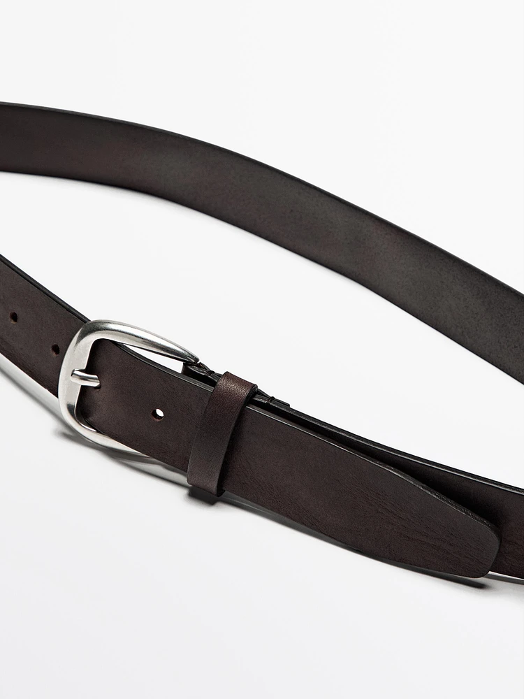 Nappa leather belt