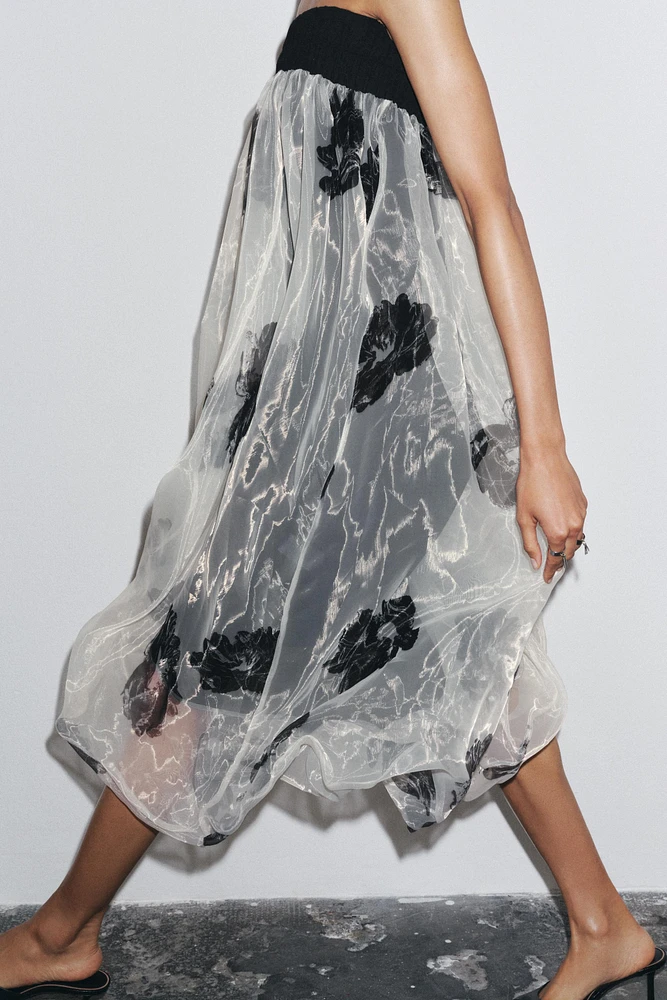 ZW COLLECTION PRINTED ORGANZA DRESS