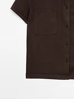 100% linen short sleeve shirt