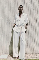 RUSTIC WIDE LEG RAMIE PANTS