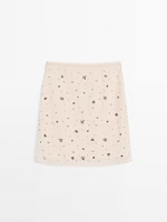 Rhinestone mini skirt