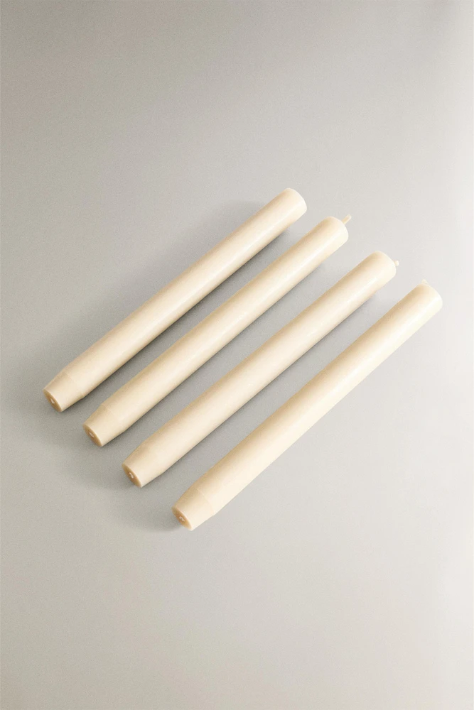 SET OF DECORATIVE CYLINDRICAL LONG TAPER CANDLES (SET