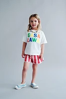 CASA LAWA © X ZARA KIDS STRIPED SHORTS
