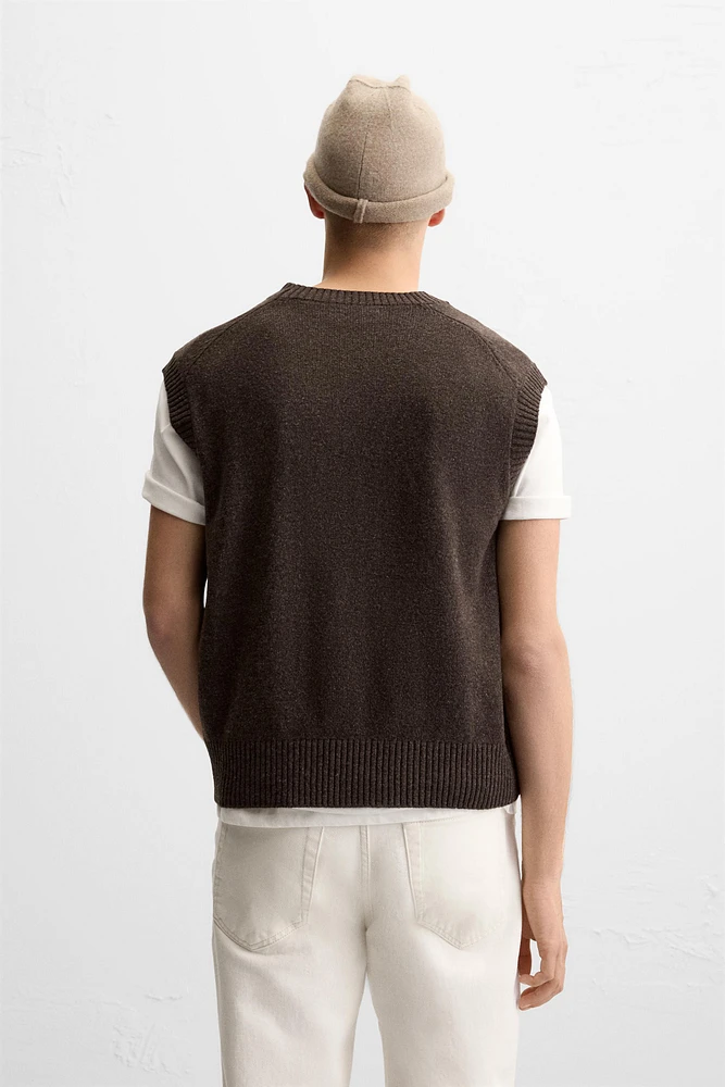 WOOL KNIT VEST