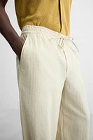 TEXTURED JACQUARD PANTS
