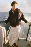 BLOUSON BOMBER MATIÈRE SYNTHÈTIQUE