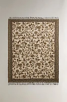 PLAID JACQUARD FLEURS