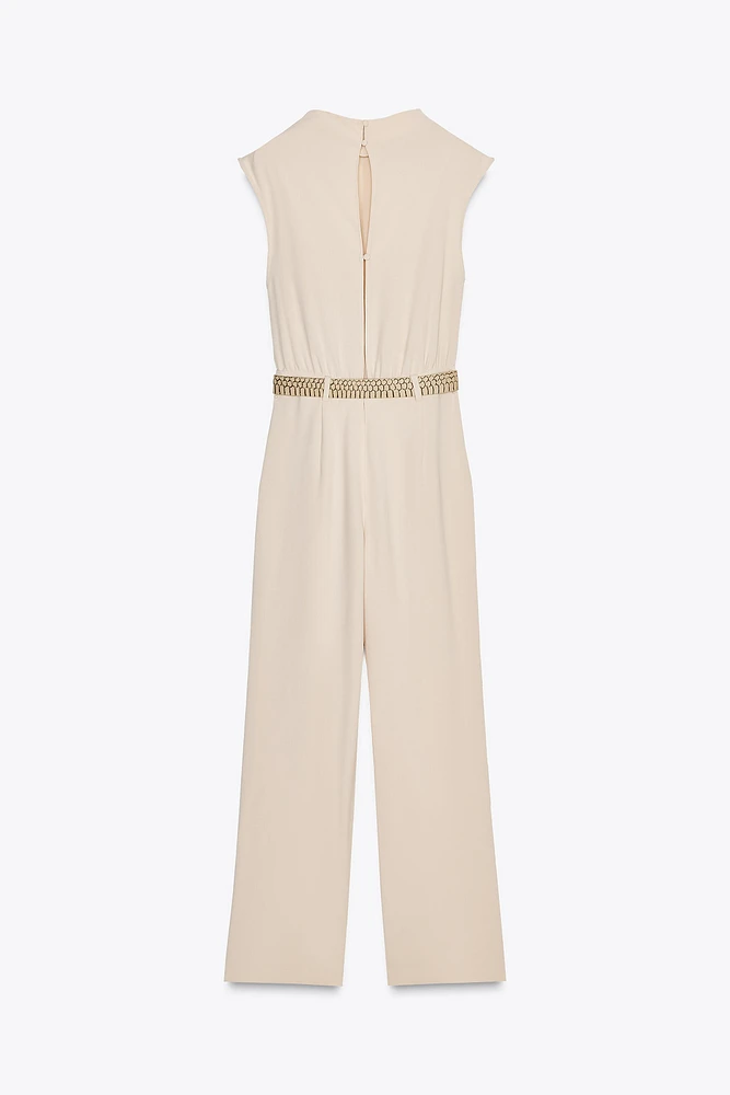 LONG BELTED JUMPSUIT