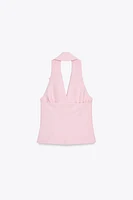 HALTER NECK DOUBLE BREASTED VEST