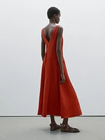 Long flowing flounce dress