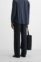 STRAIGHT FIT 100% LINEN PANTS