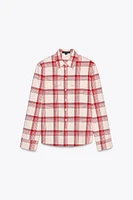 PLAID SHOULDER PAD SHIRT ZW COLLECTION