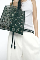 EMBROIDERED FABRIC BAG